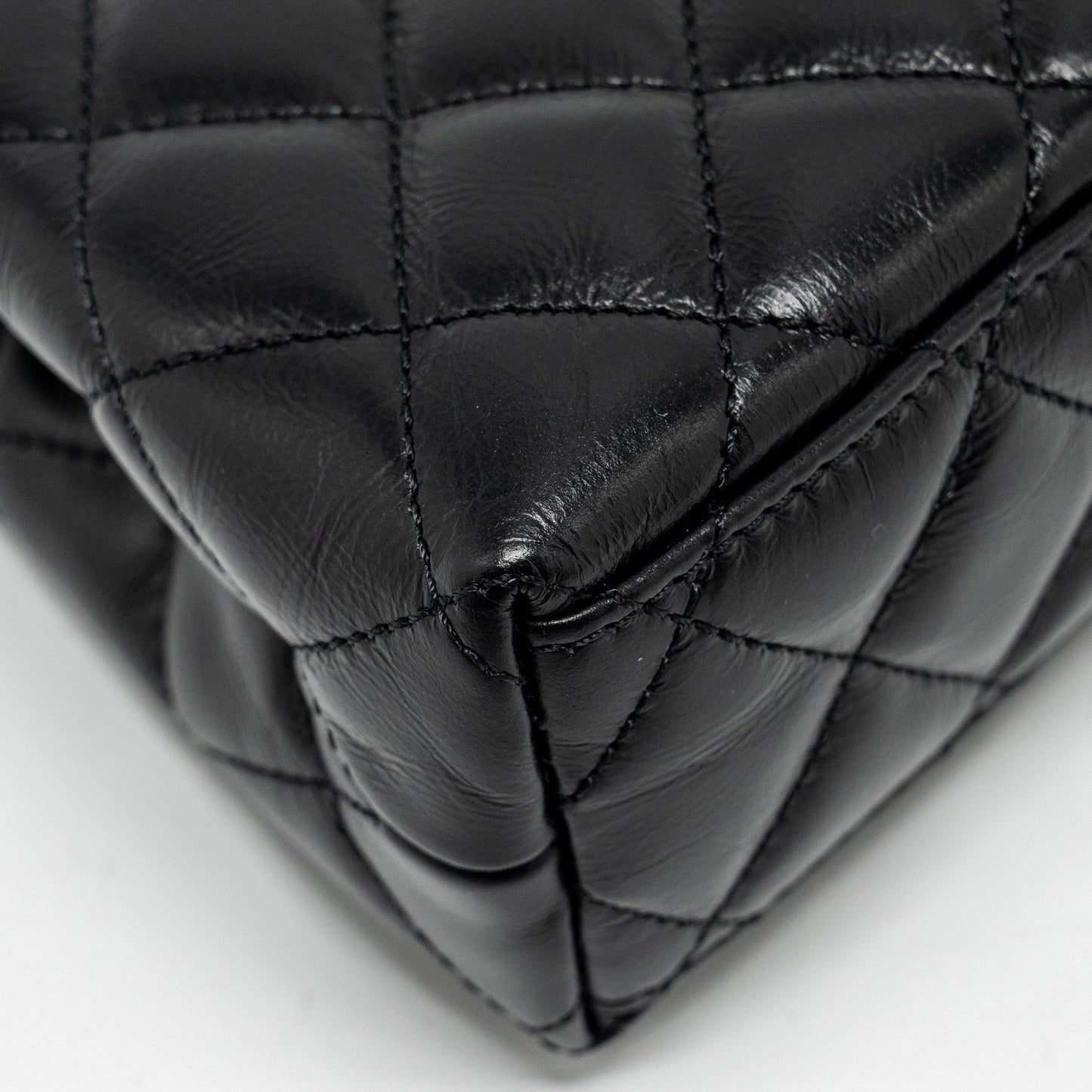 Chanel mini kelly shopping tote bag calfskin black GHW (microchip)