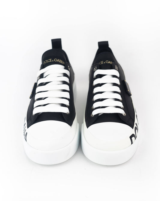 Dolce & Gabana Calfskin Portofino Logo Sneakers