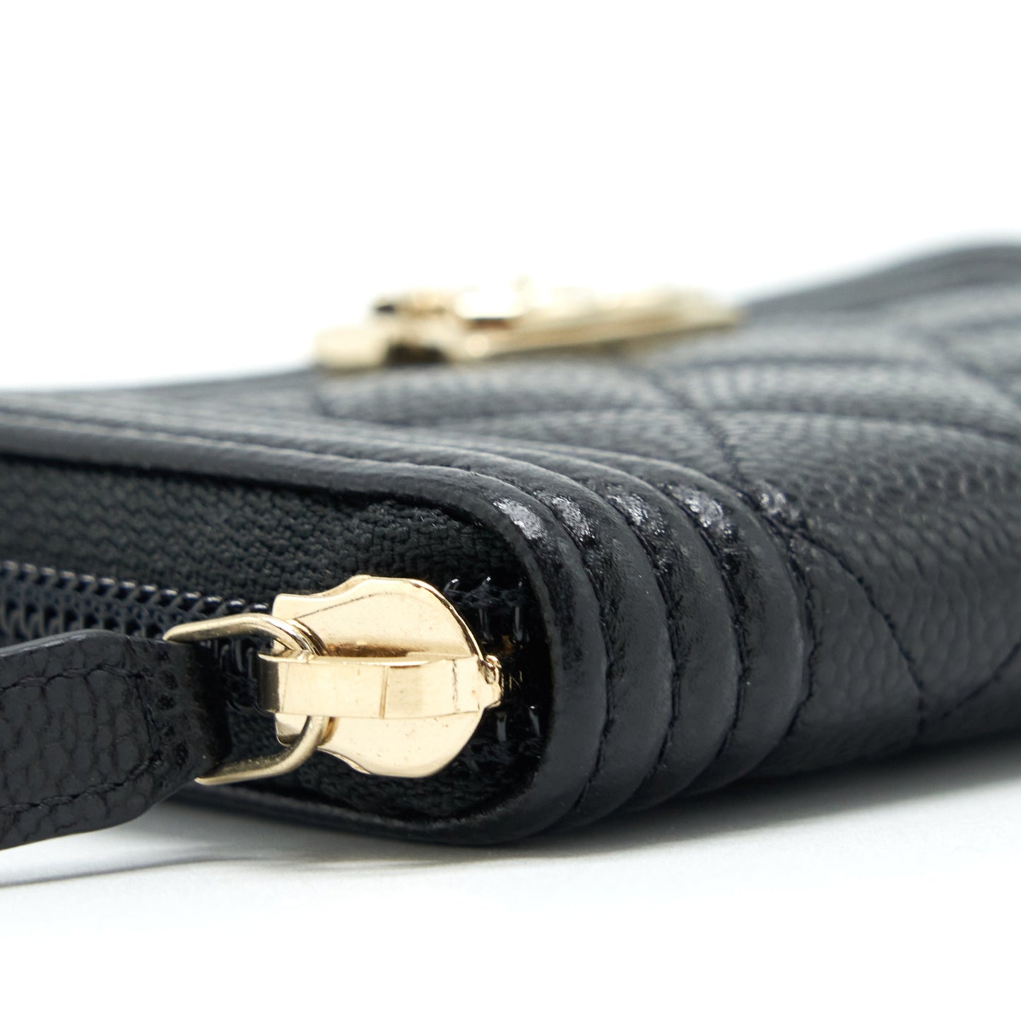 Chanel Classic Boy Zip Cardholder Caviar Black LGHW