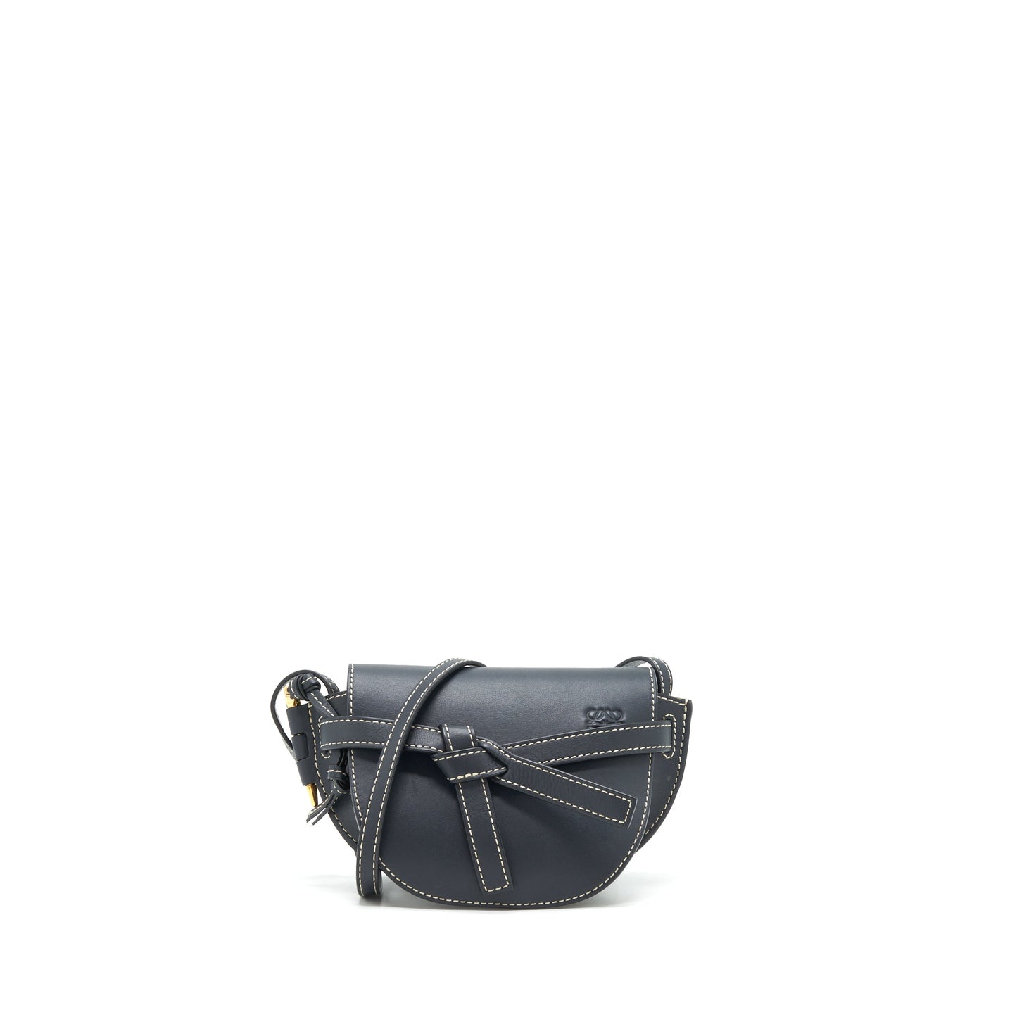 Loewe Mini Gate Dual Bag Calfskin Black GHW