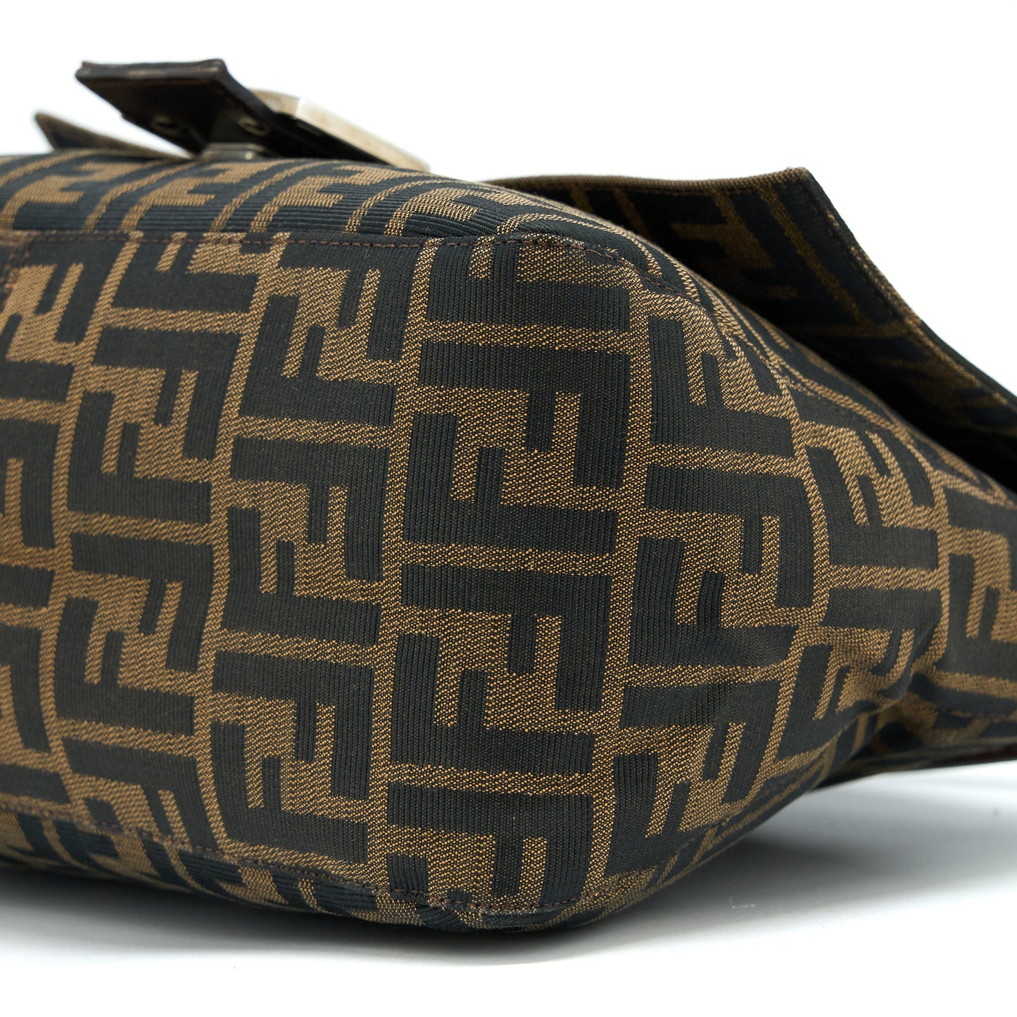Fendi Vintage Baguette Bag FF Jacquard Fabric SHW