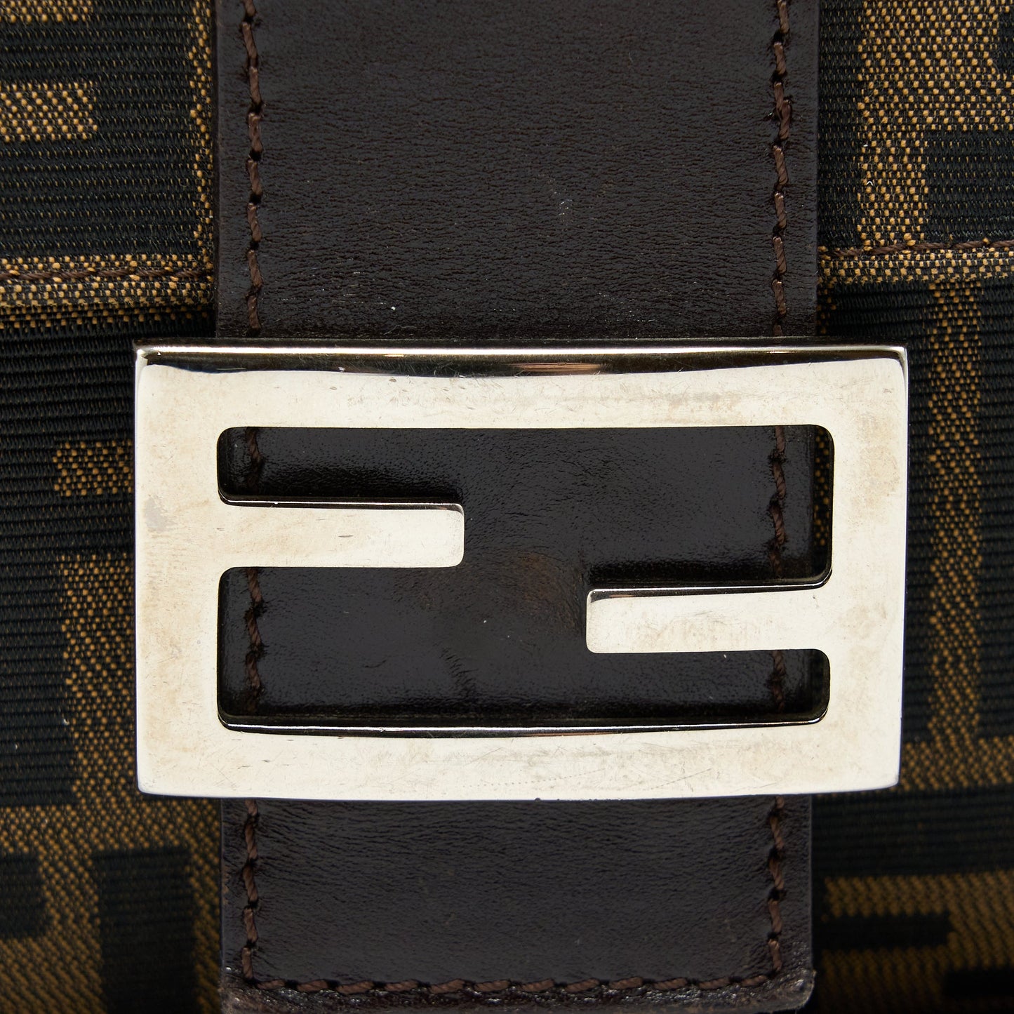 Fendi Vintage Baguette Bag FF Jacquard Fabric SHW