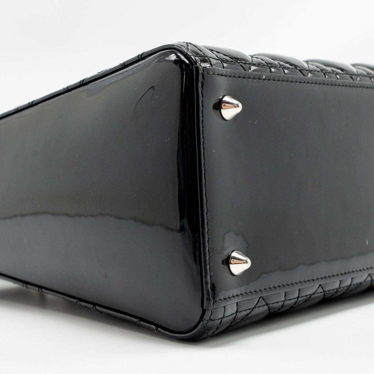 DIOR Medium Lady Dior Patent Leather Black SHW