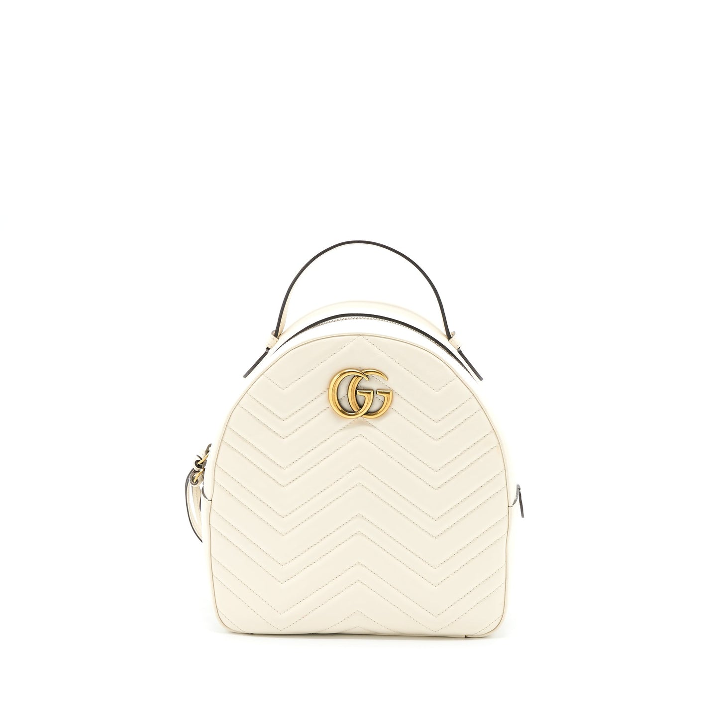 Gucci GG Marmont Backpack Calfskin White GHW