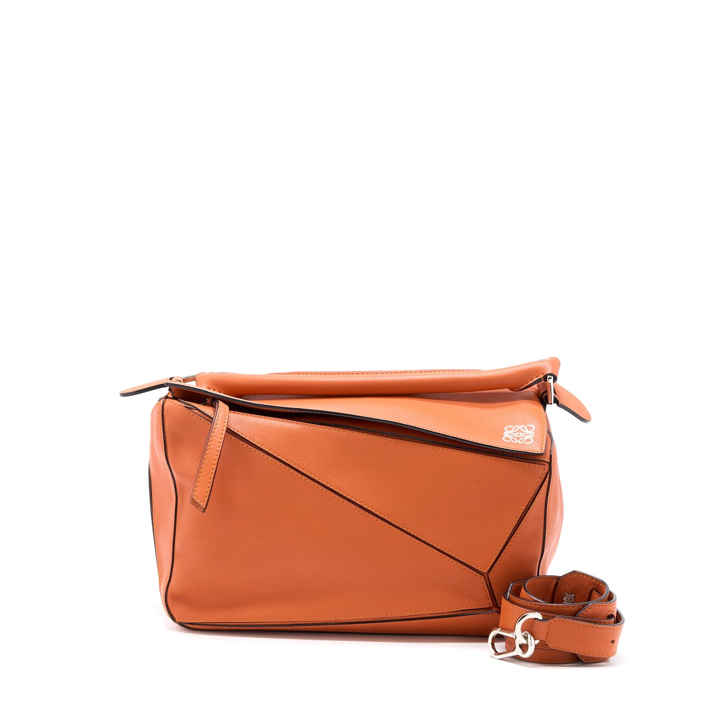 Loewe Medium Puzzle Bag Calfskin Orange SHW