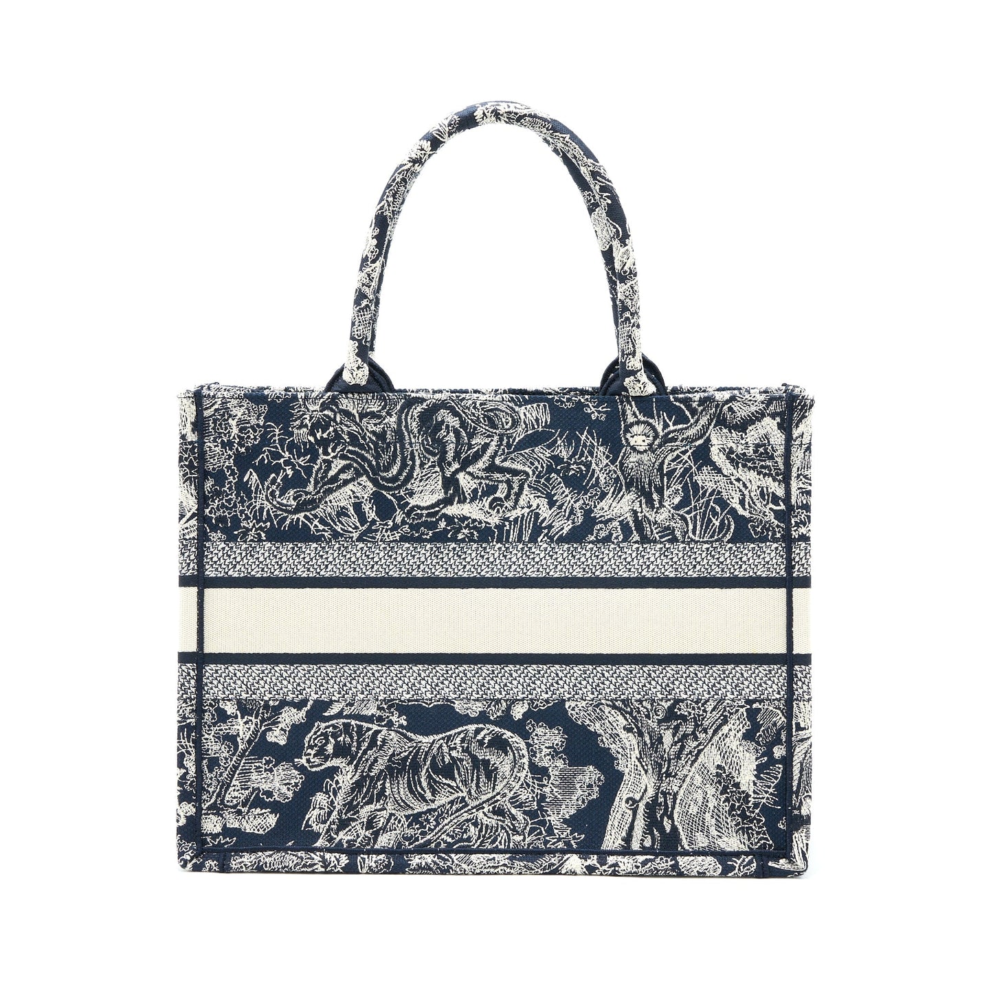 Luxury Dior Medium Book Tote Blue Toile De Jouy Embroidery