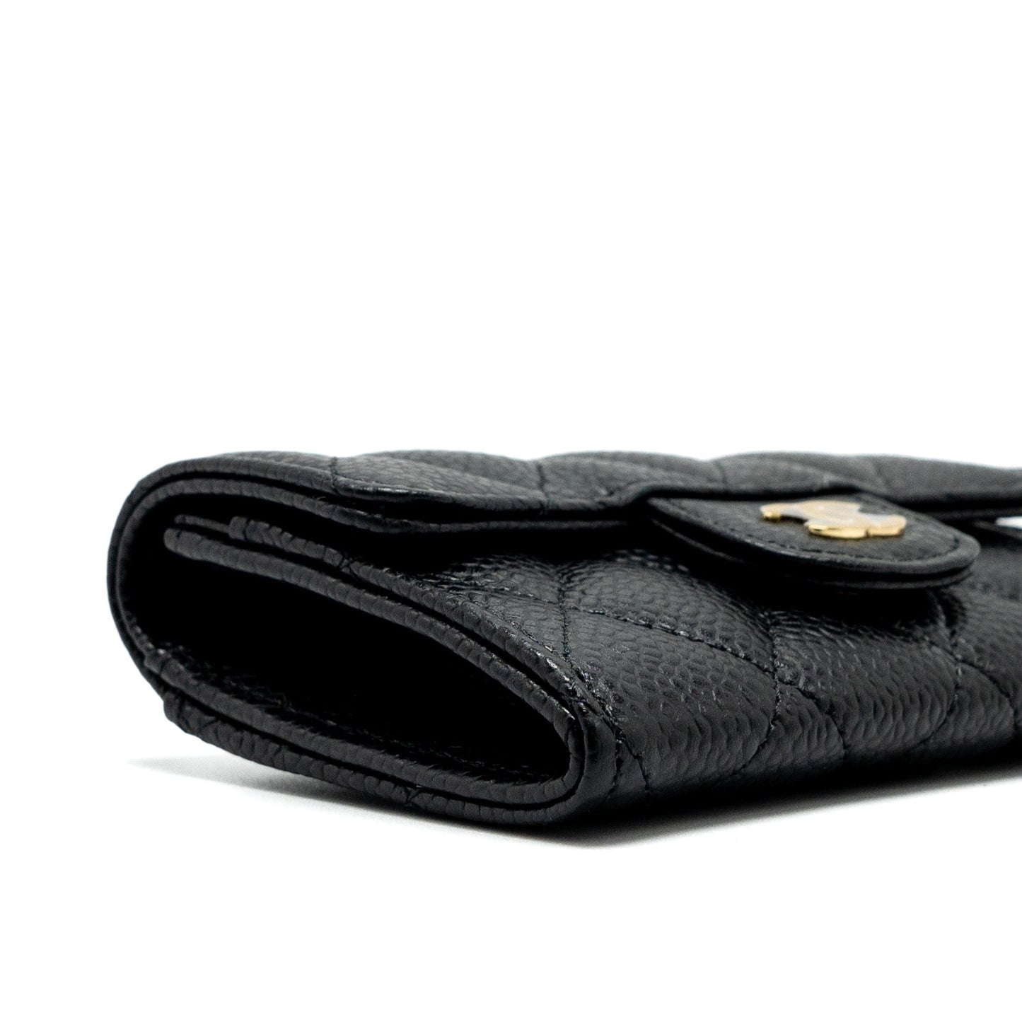 Chanel Classic Flap Card Holder Caviar Black GHW (Microchip)