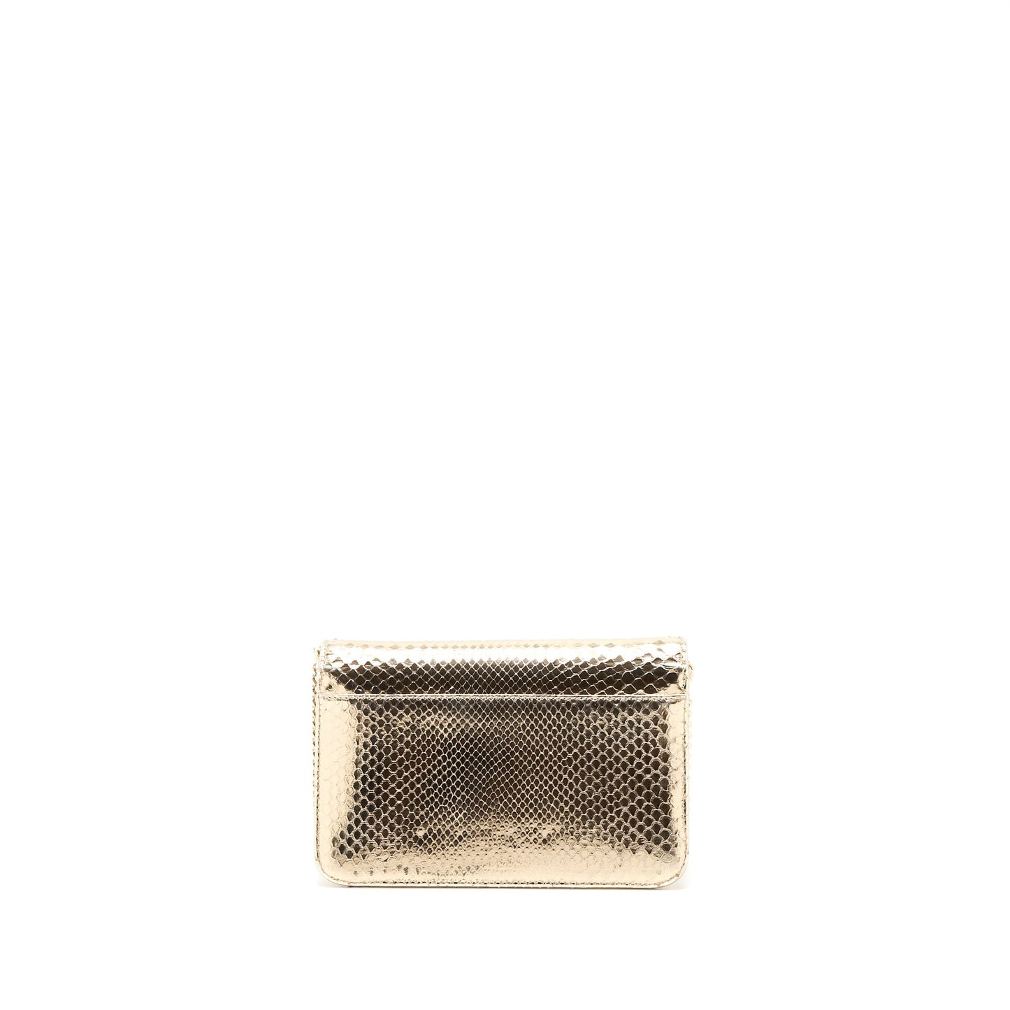 Luxury Dior Flap Bag with Chain Python Gold LGHW