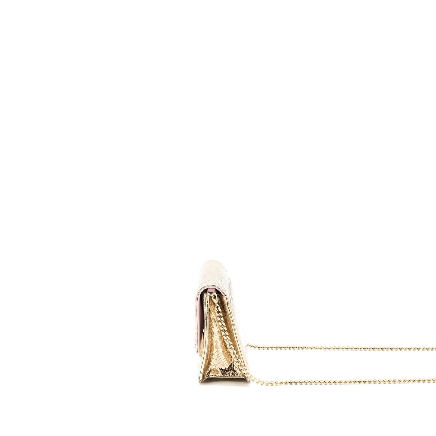 Luxury Dior Flap Bag with Chain Python Gold LGHW