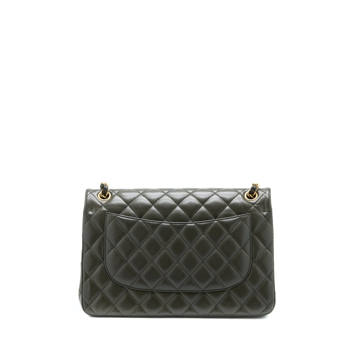 Chanel Classic Jumbo Double Flap Bag Caviar Olive Green GHW