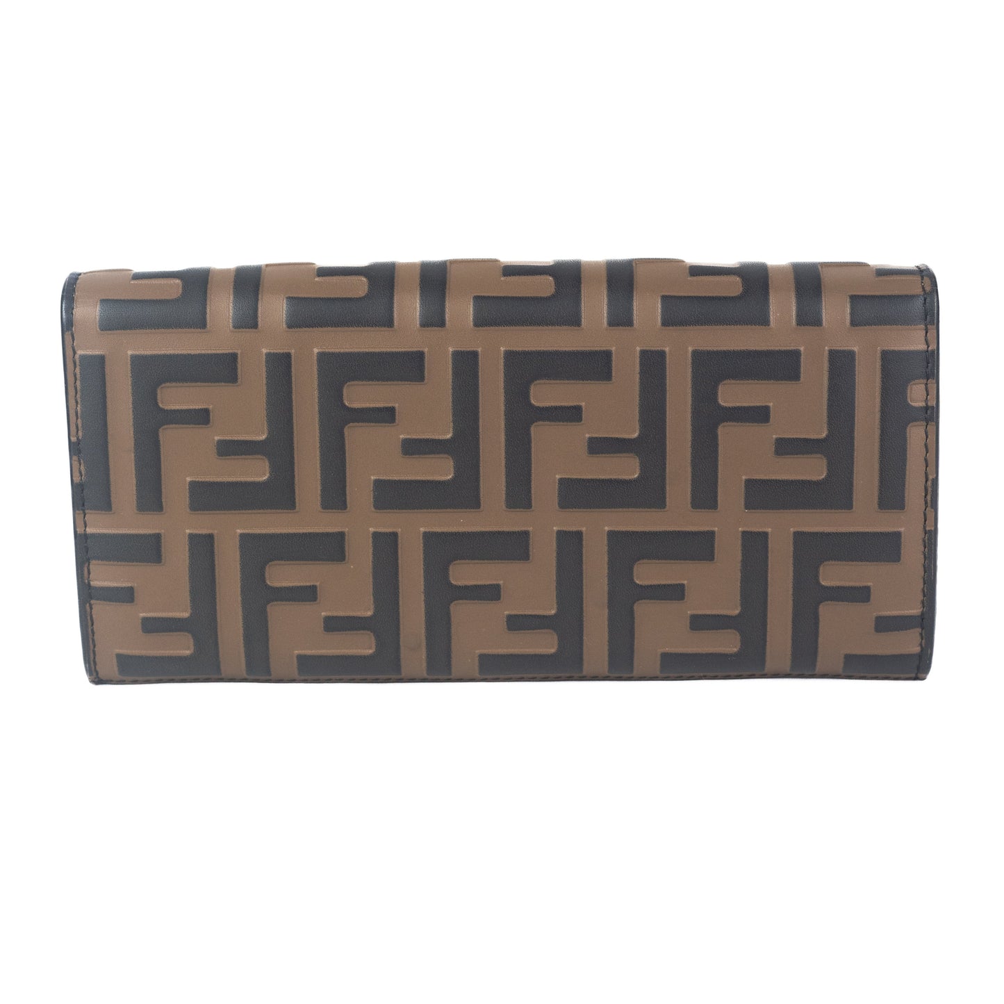 Fendi Continental Wallet in brown leather