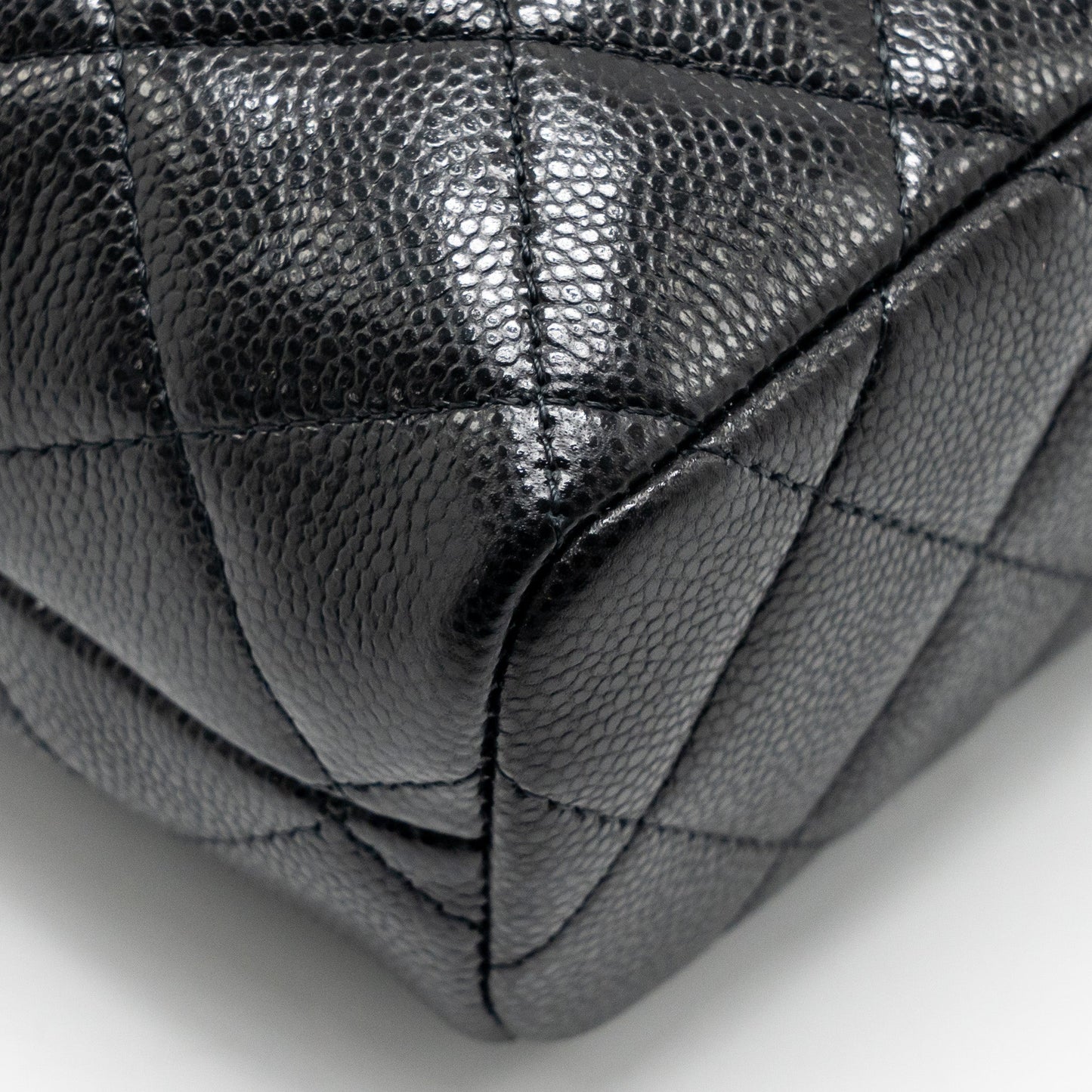 Chanel 25c Quilted Hobo Bag Caviar Black GHW (microchip)