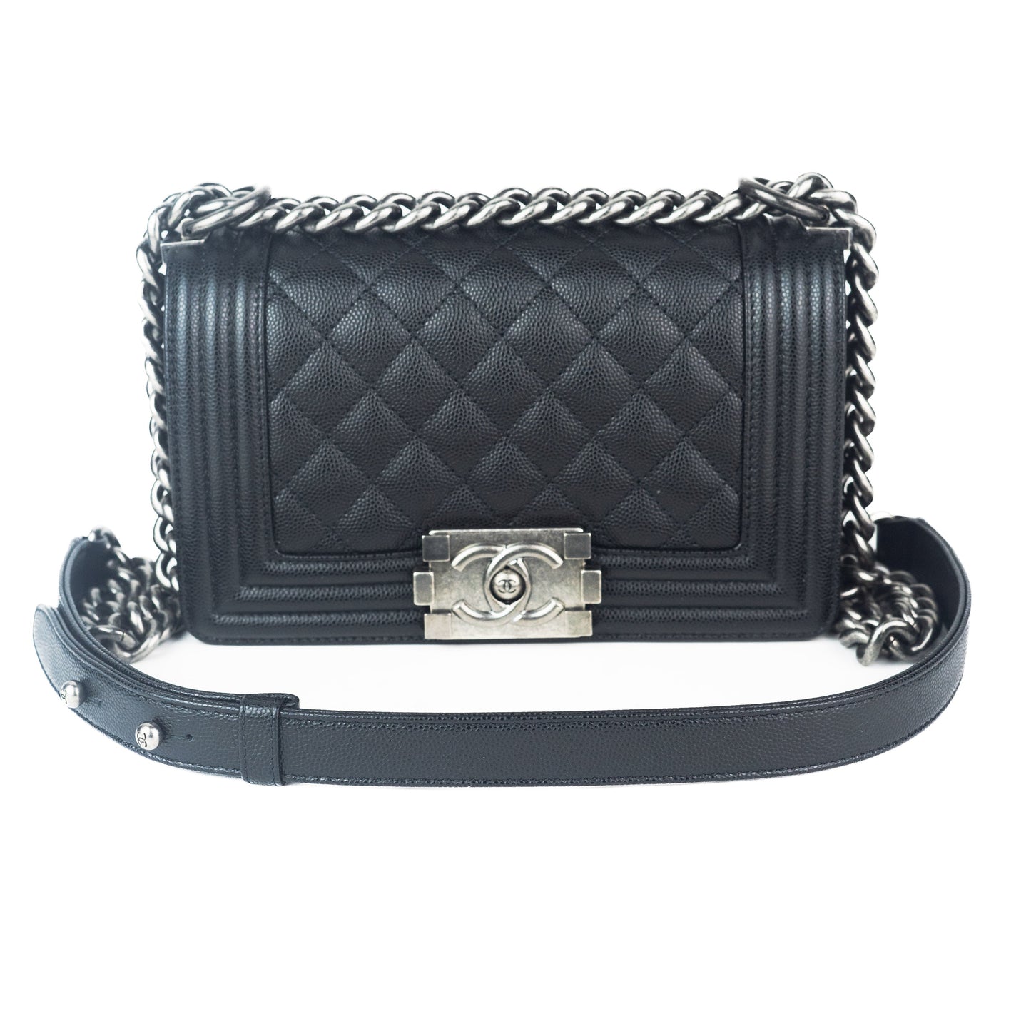 Chanel Caviar Quilted Small Boy bag black
