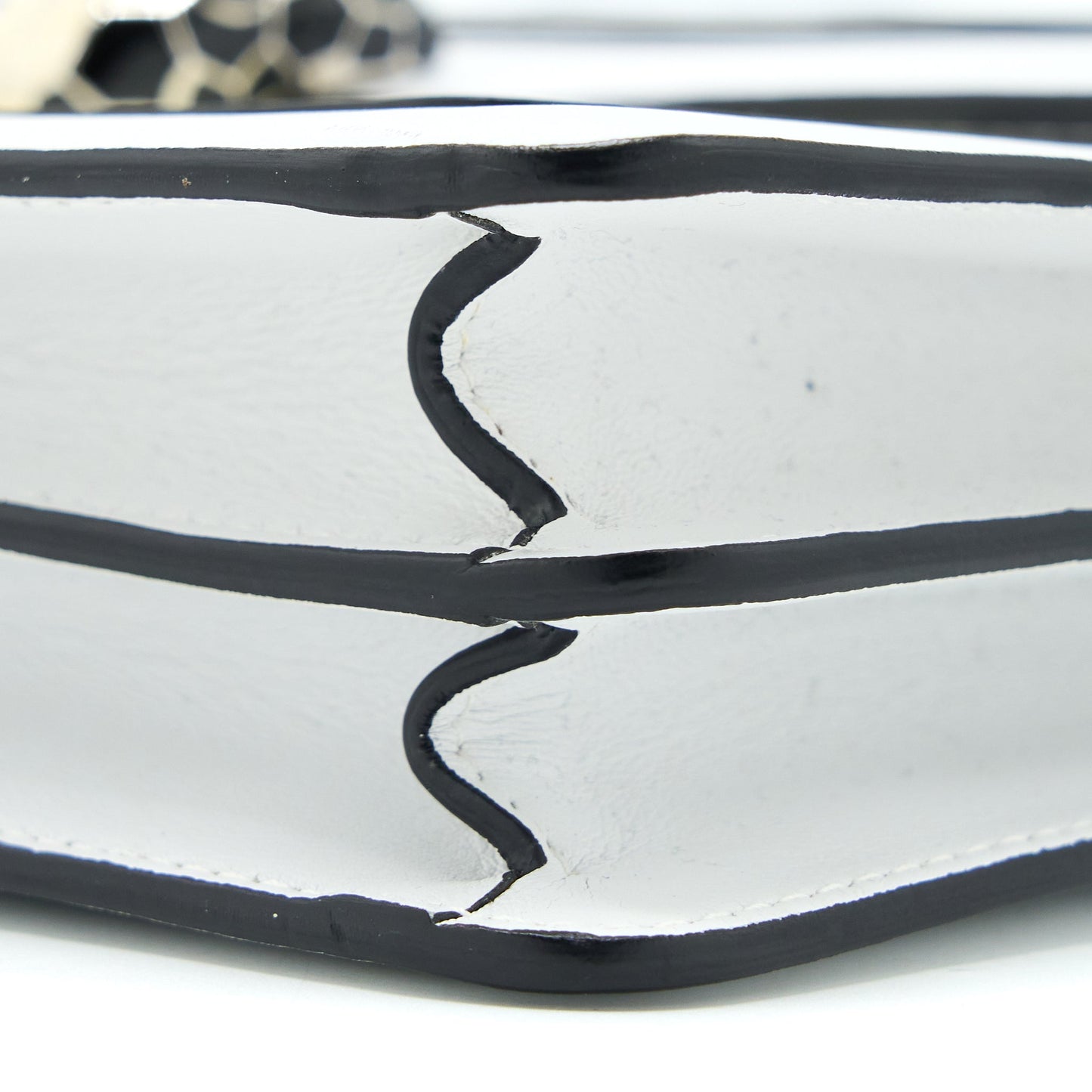 Bvlgari Serpenti Forever Shoulder Bag Patent White SHW