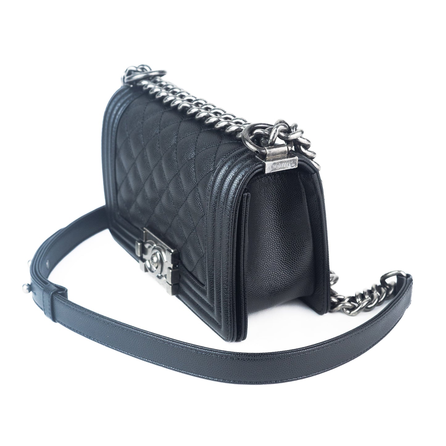 Chanel Caviar Quilted Small Boy bag black