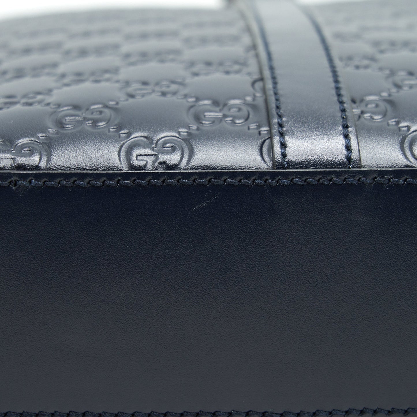 GUCCI Men's Leather Briefcase Navy