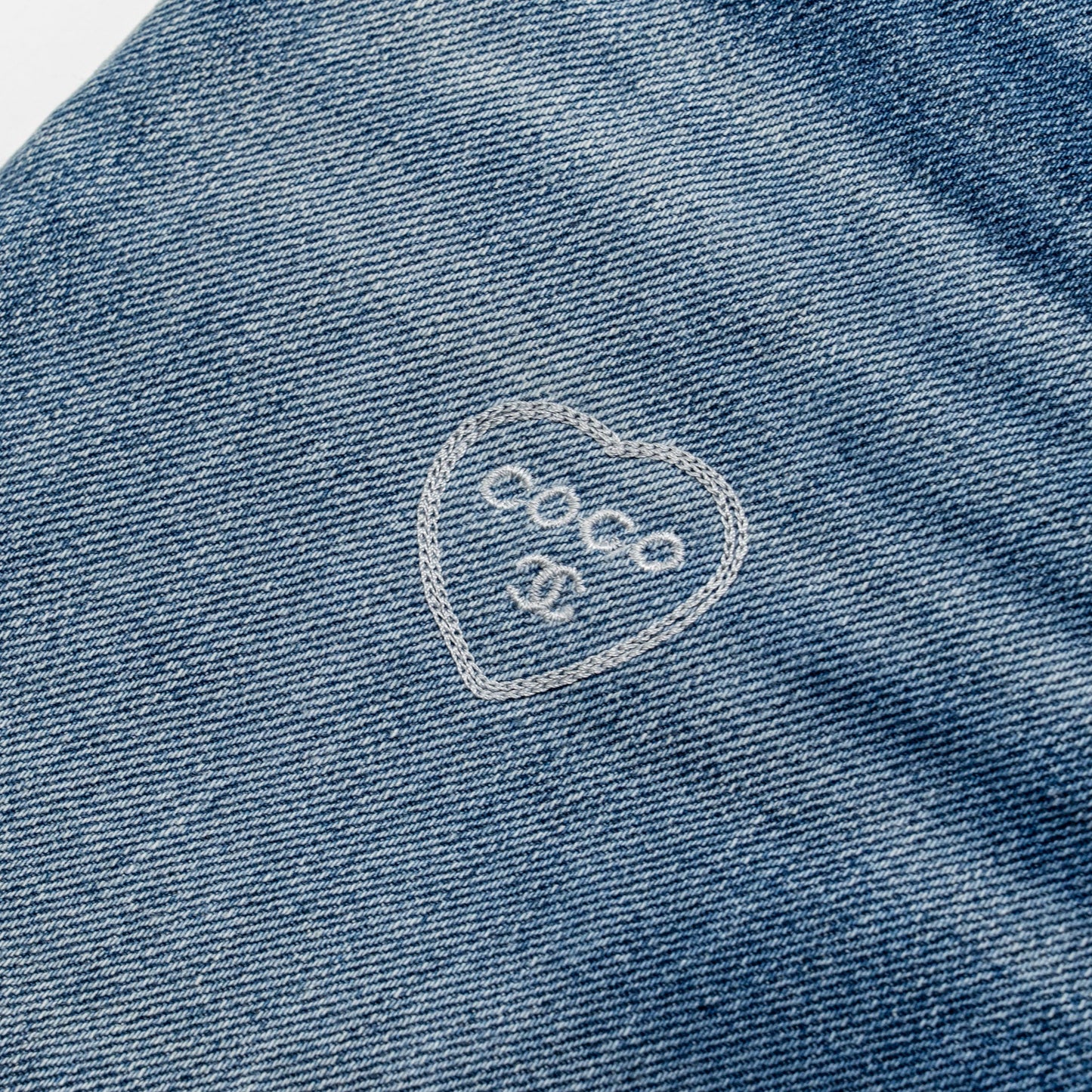 Chanel size 34 coco chanel print denim jeans Cotton blue