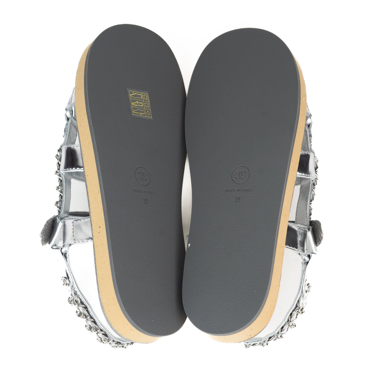 Chanel Laminated Goatskin Sandal