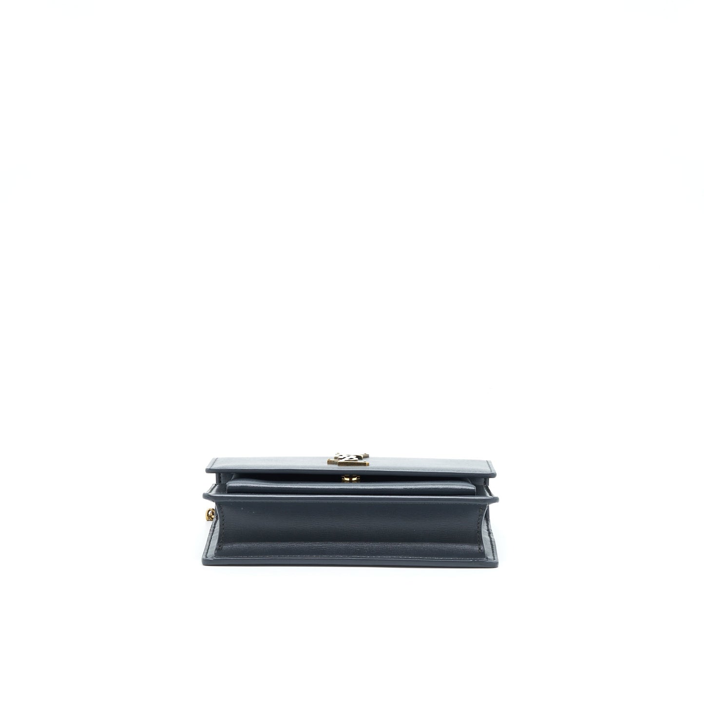 Saint Laurent Sunset Chain Wallet Calfskin Noir GHW