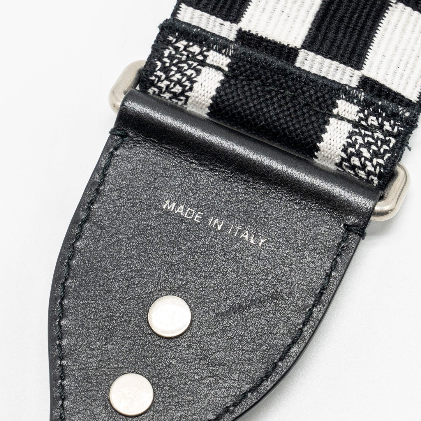 Luxury Dior Shoulder Strap Canvas/Calfskin Black/White SHW
