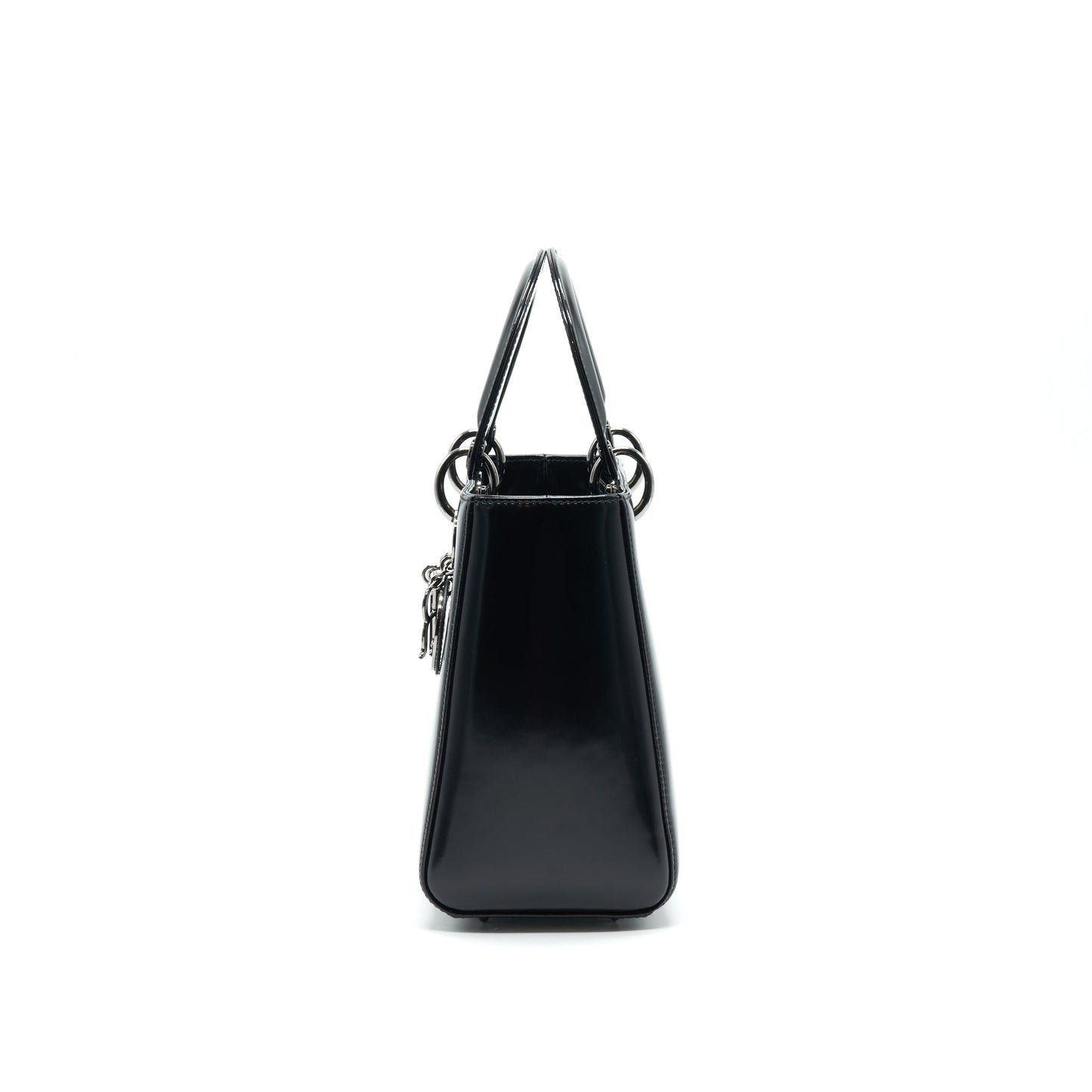 CHRISTIAN Luxury Dior MEDIUM LADY Luxury Dior CALFSKIN IN BLACK BHW