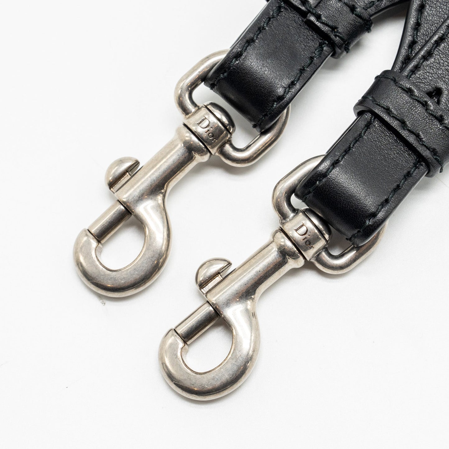 Luxury Dior Shoulder Strap Canvas/Calfskin Black/White SHW
