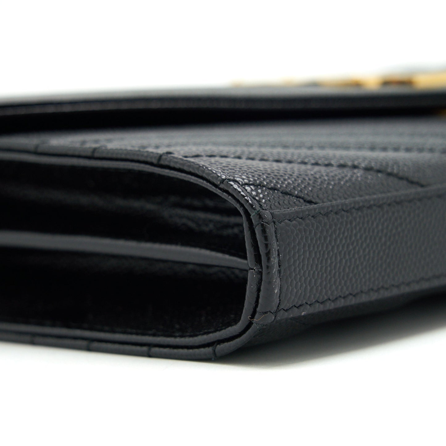 Saint laurent Envelope Chain Crossbody Bag Grained CalfSkin black GHW
