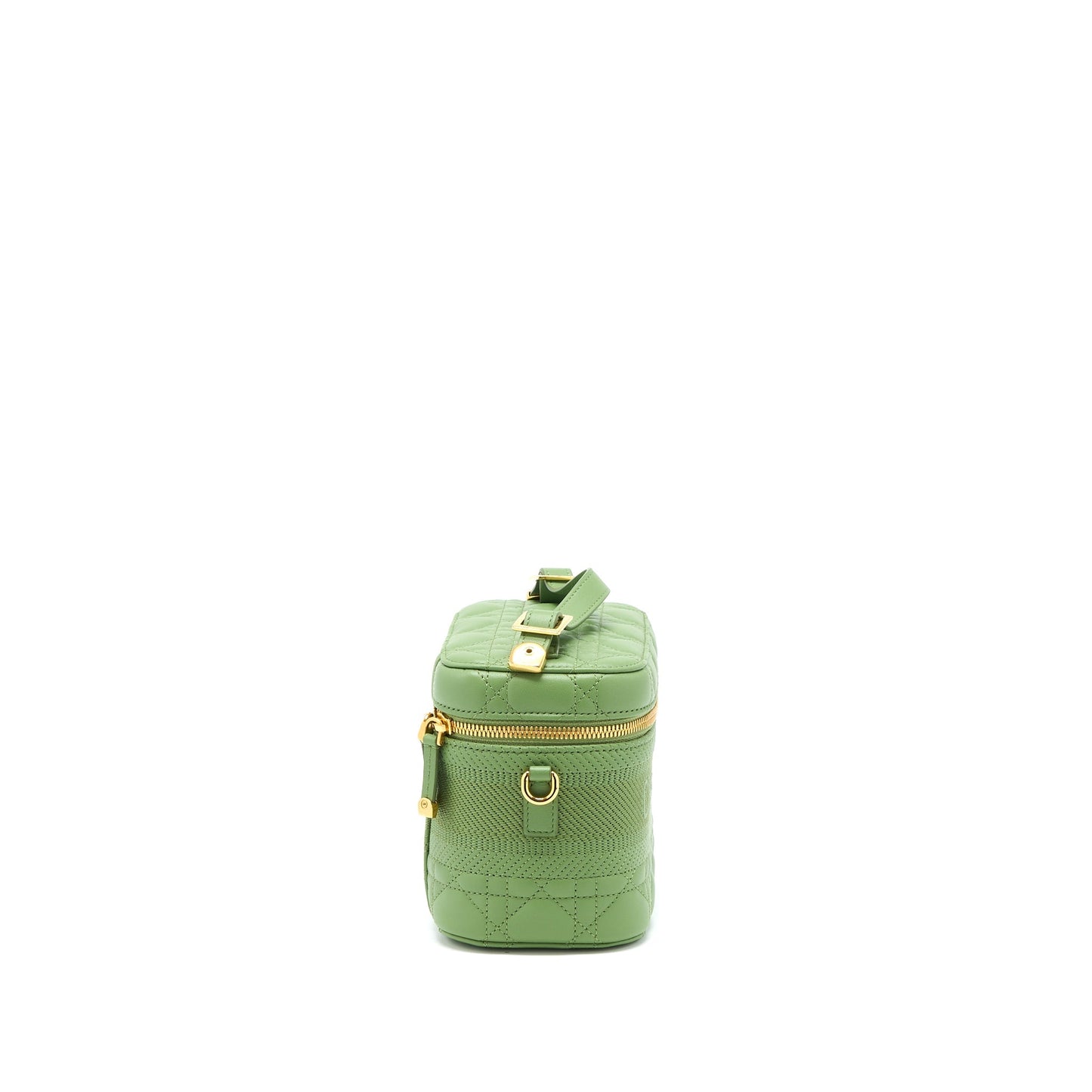 Luxury Dior Small Luxury Diortravel Vanity Case Cannage Lambskin Green GHW
