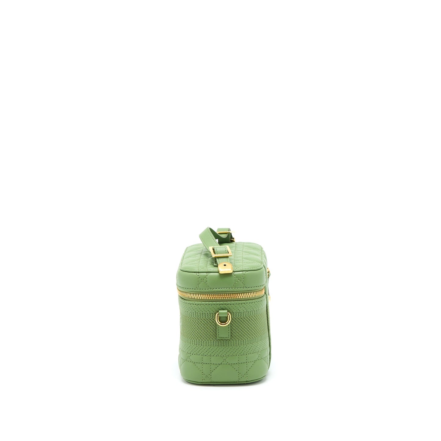 Luxury Dior Small Luxury Diortravel Vanity Case Cannage Lambskin Green GHW