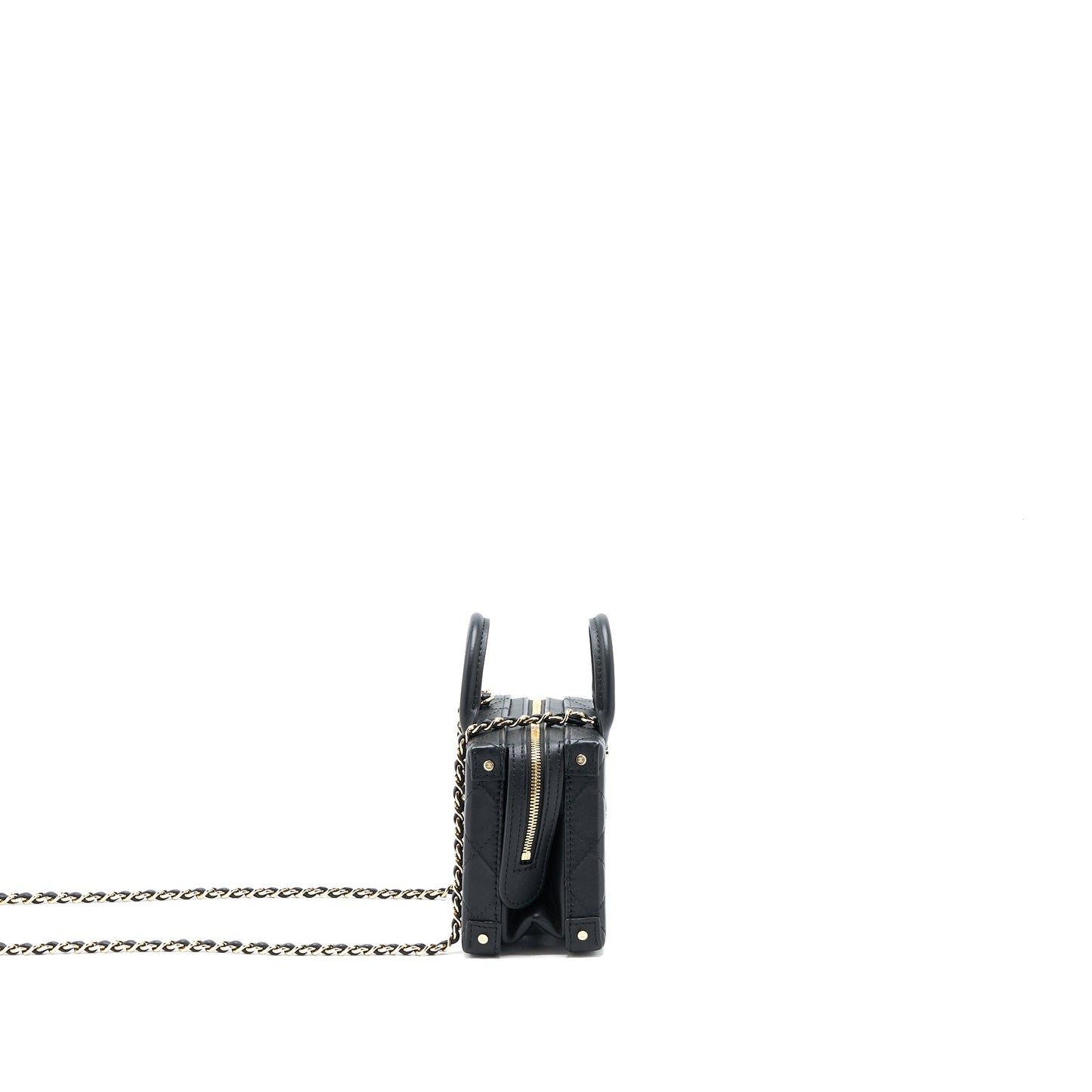 Chanel 22B Small Vanity Case Calfskin Black GHW (Microchip)