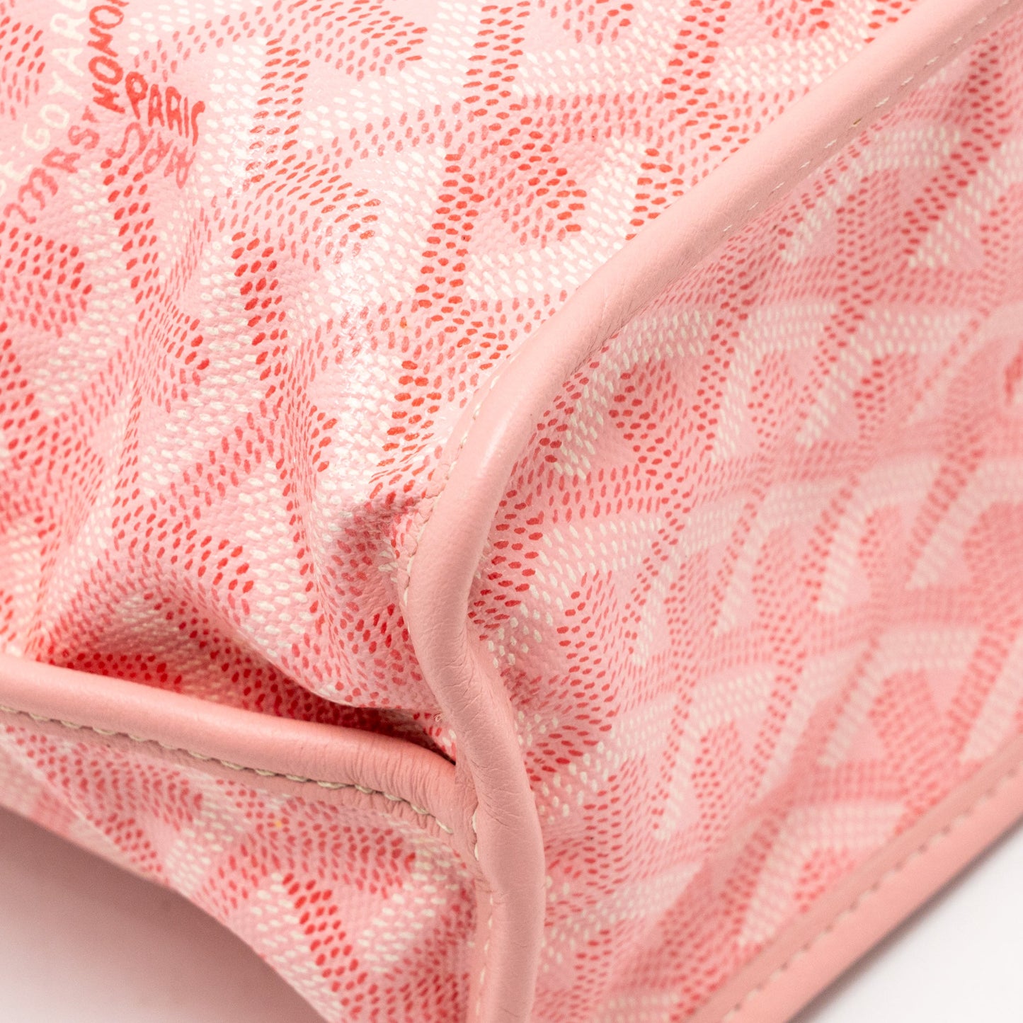 Goyard mini Anjou tote goyardine canvas / calfskin pink
