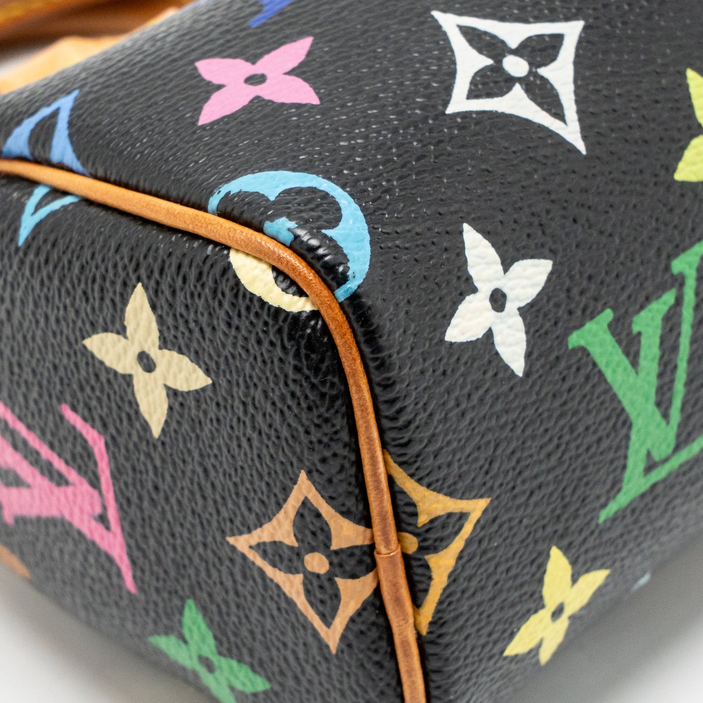Louis Vuitton nano speedy black monogram multicolour GHW