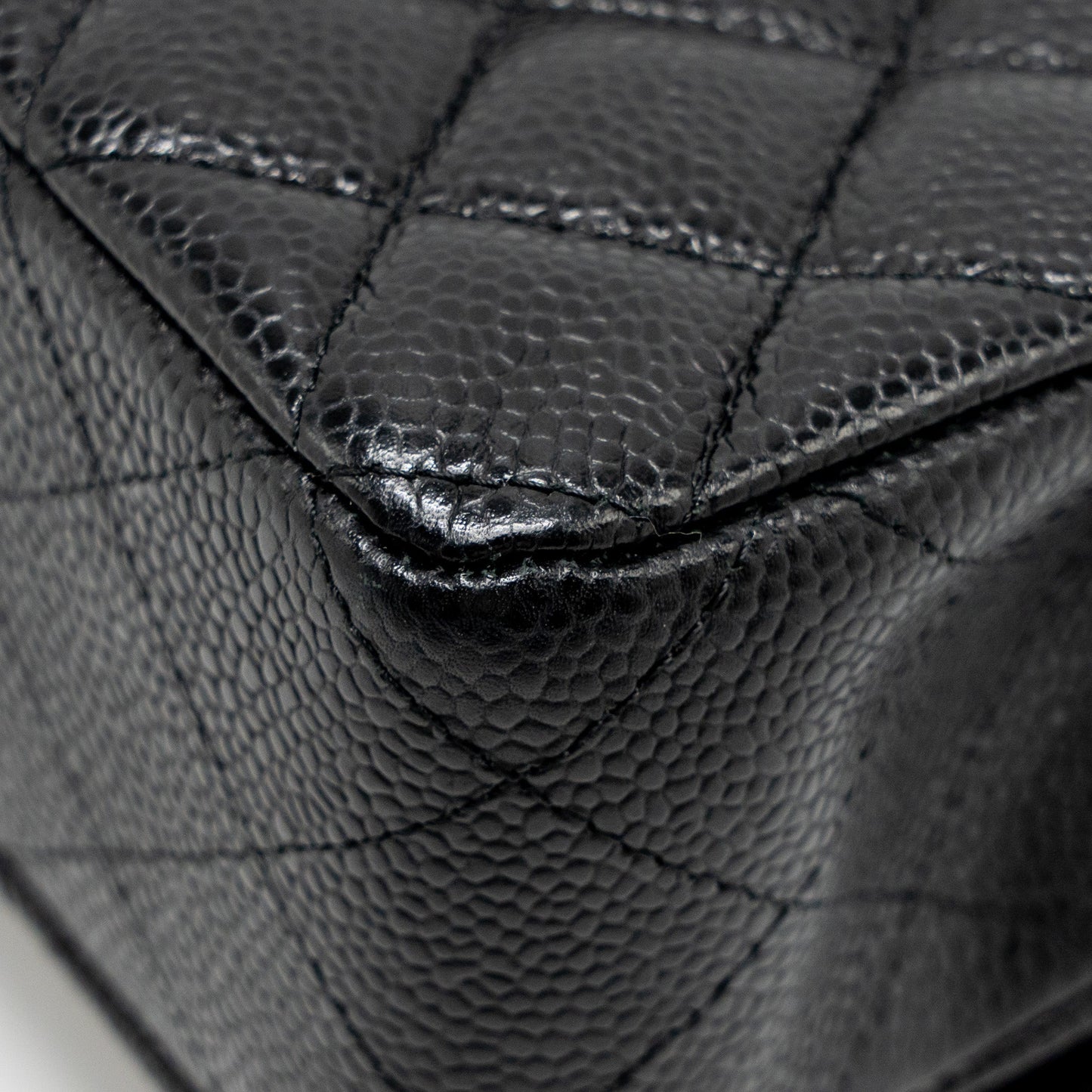 CHANEL Medium Classic Double Flap Bag Caviar Black SHW