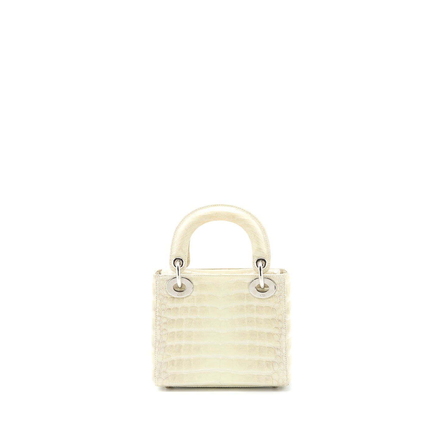Luxury Dior Mini Lady Luxury Dior Himalayan Crocodile White SHW