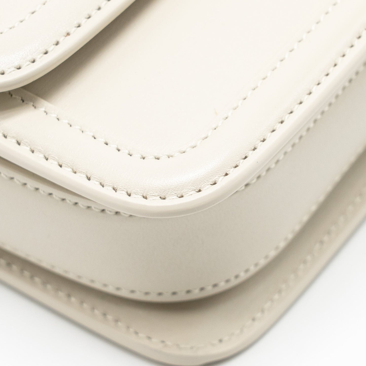 Saint Laurent Small SOlferino Satchel Crossbody Bag Calfskin White GHW