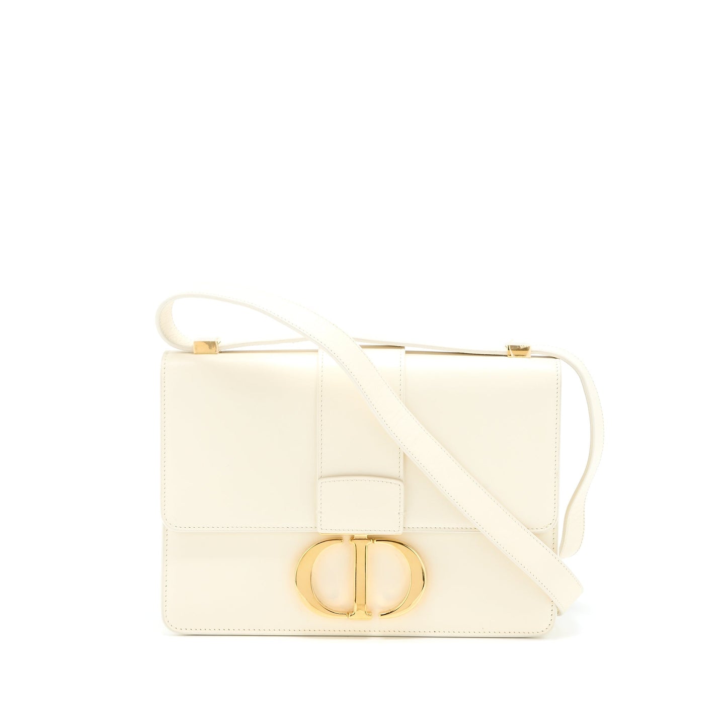 Luxury Dior Medium Montaigne 30 Bag White GHW