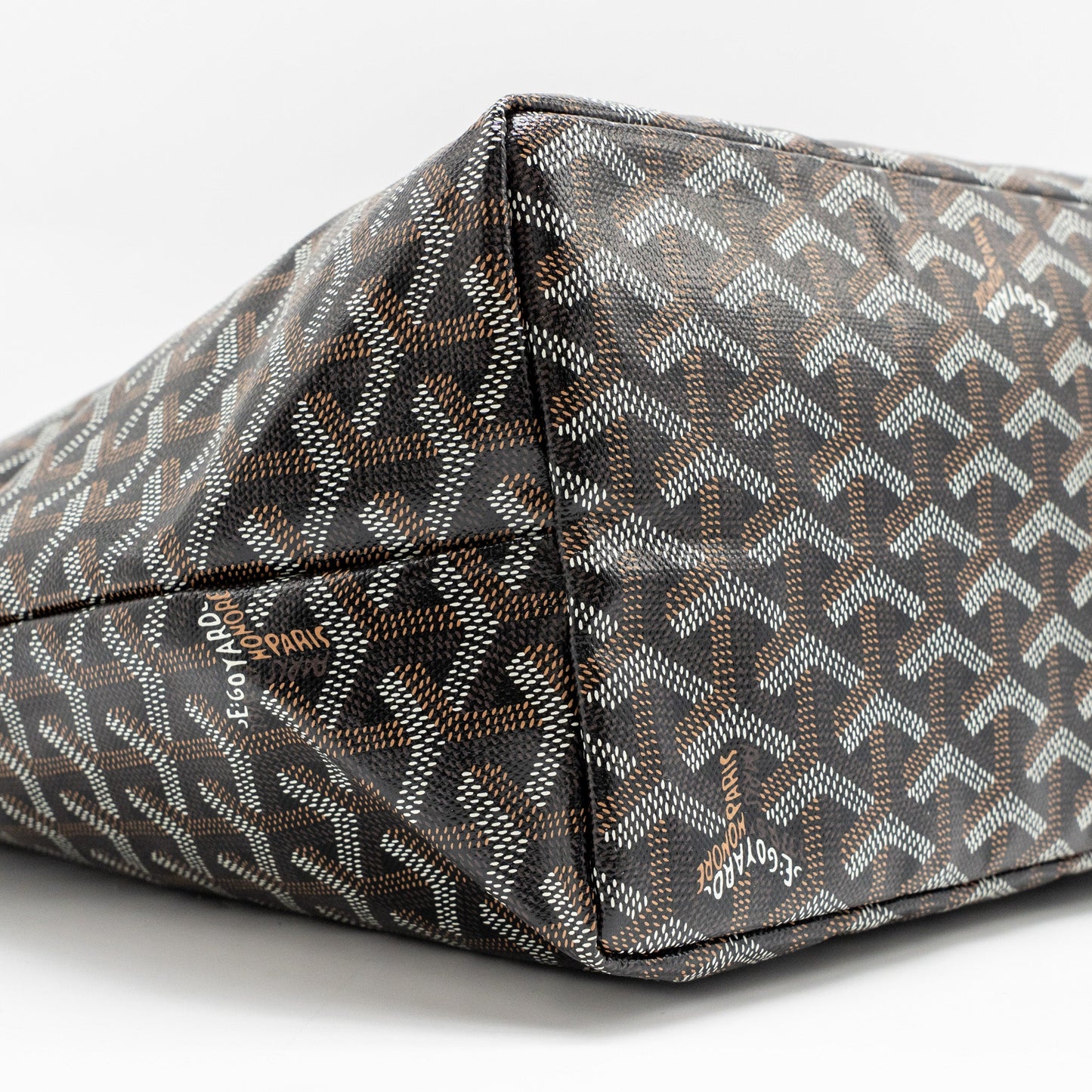 Goyard Saint Louis PM Tote Bag Goyardine Canvas/Calfskin Black