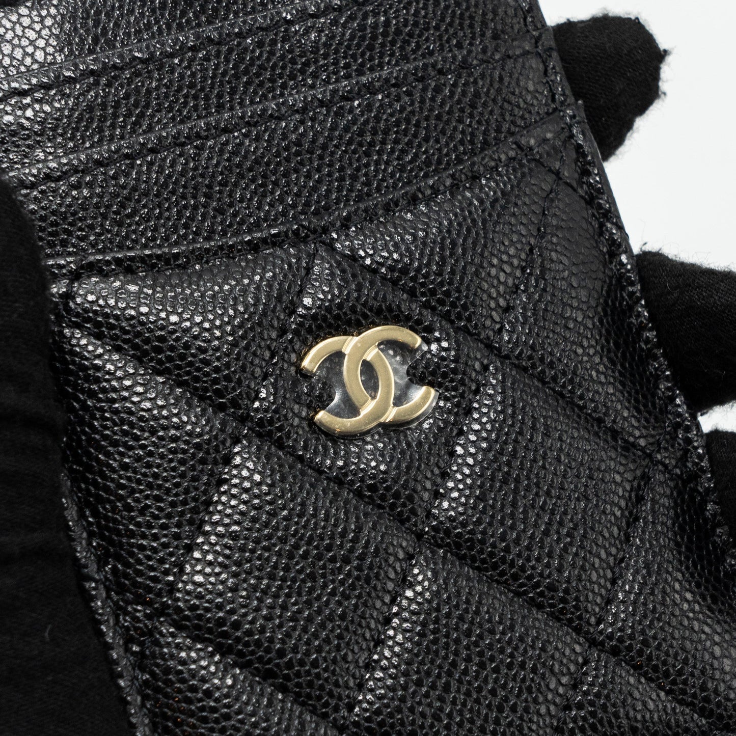 Chanel 23K Card Holder Caviar Black GHW(Microchip)