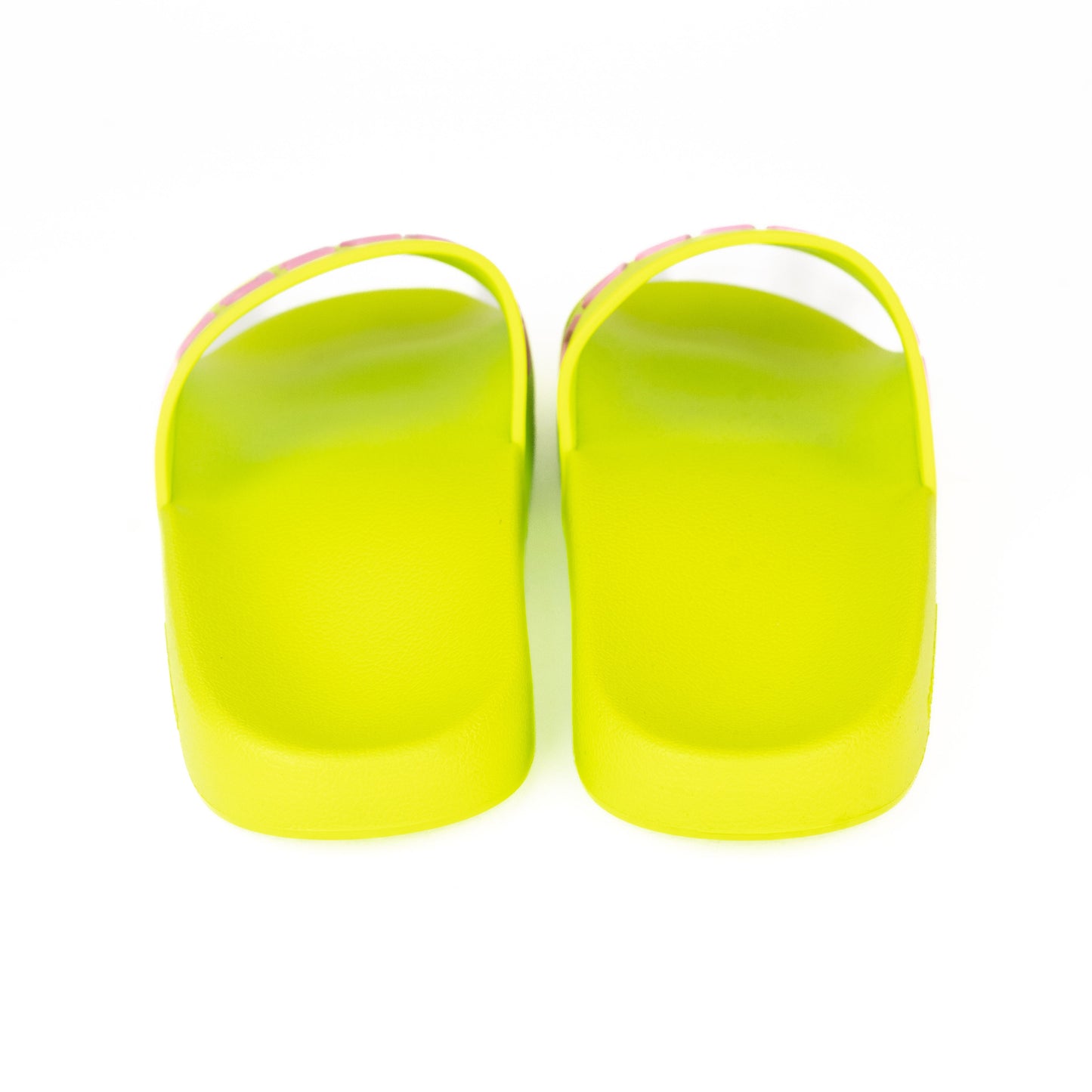 Burberry Logo Detail Slides green and pink