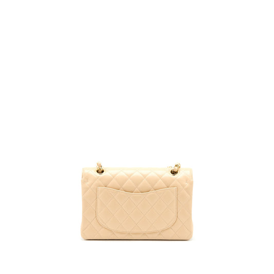 Chanel Small Classic Double Flap Bag Caviar Beige GHW (Microchip)