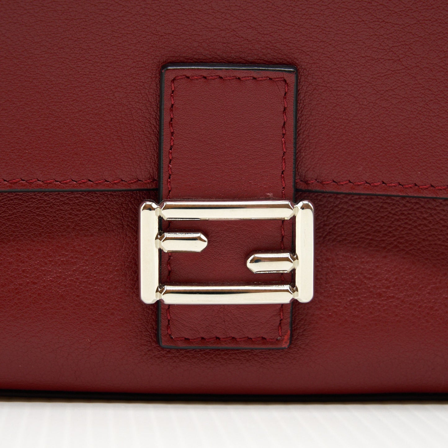 Fendi Micro Monster Baguette Bag red SHW