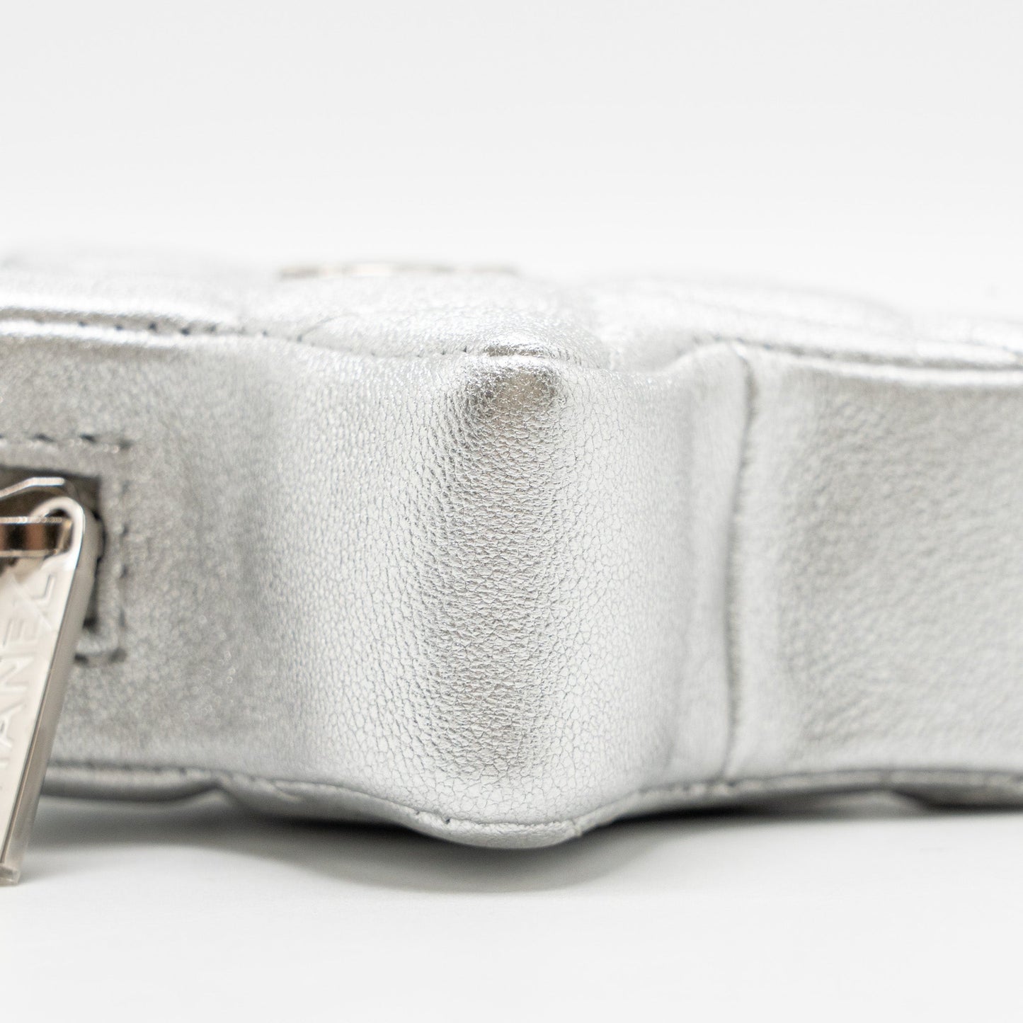 Chanel Star Coin Purse/Bag Charm Lambskin Silver SHW(microchip)