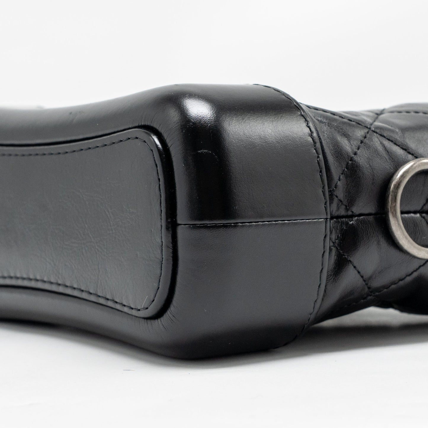 Chanel Small Gabrielle Hobo Bag Aged Calfskin Black Multicolour Hardware