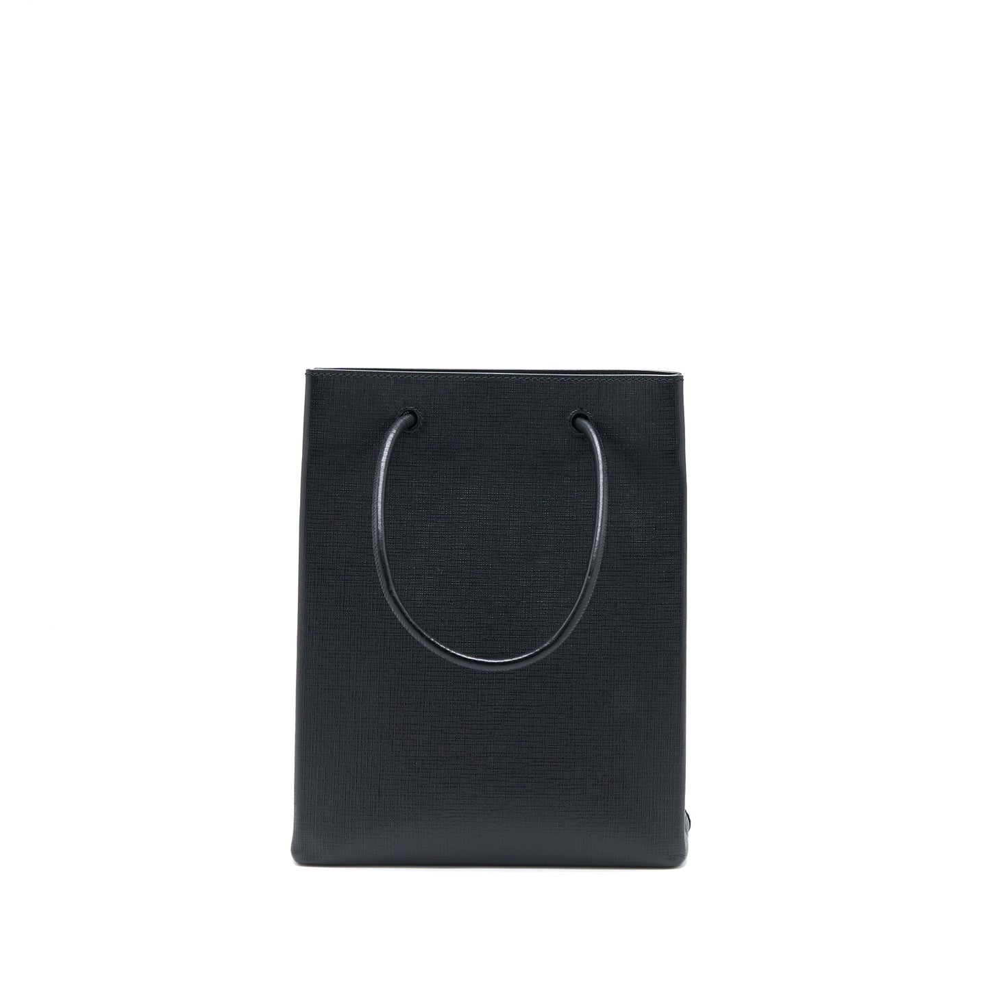 Balenciaga Top Handle Shopping Tote Bag Calfskin Black SHW