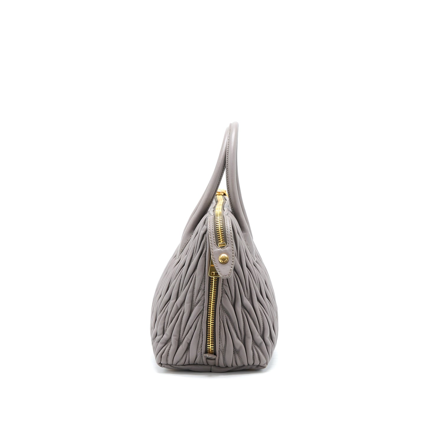 Miumiu Matelasse Tote Bag Lambskin Argilla GHW