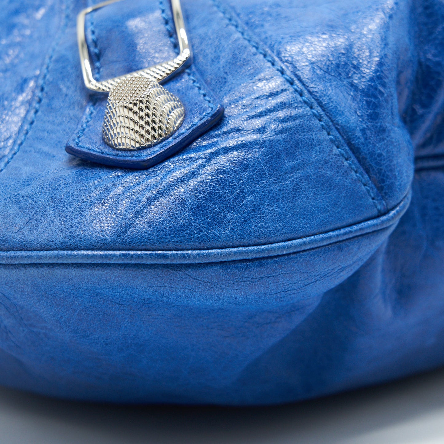 BALENCIAGA Motocross Giant Brief Bag Blue SHW