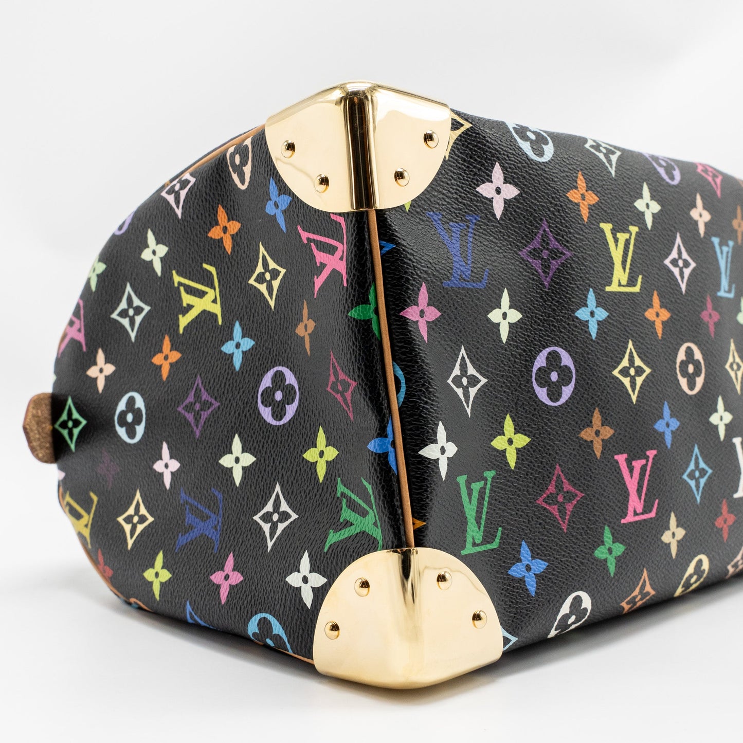 Louis Vuitton x Takashi Murakami Speedy 30 Limited Edition Multicoloured Monogram Canvas Black GHW