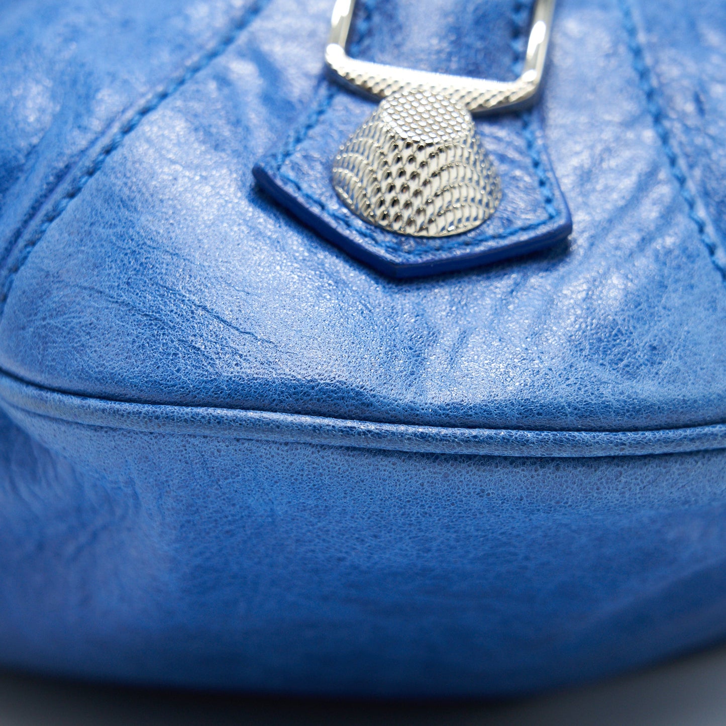 BALENCIAGA Motocross Giant Brief Bag Blue SHW