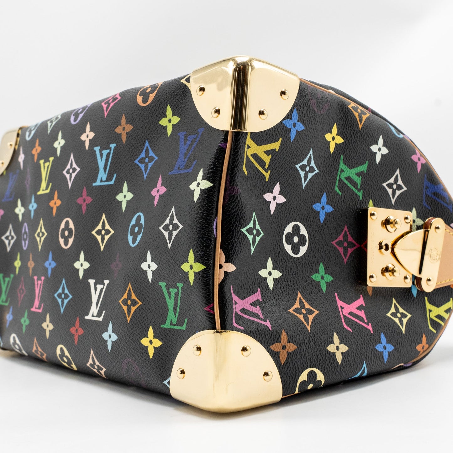 Louis Vuitton x Takashi Murakami Speedy 30 Limited Edition Multicoloured Monogram Canvas Black GHW