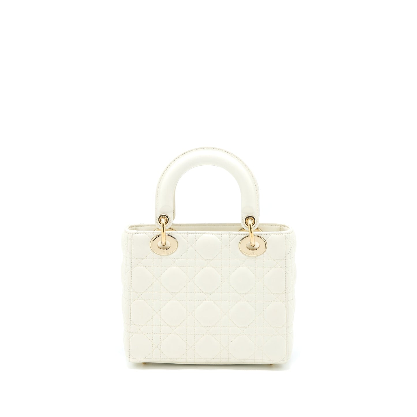 Luxury Dior Small Lady Luxury Dior Lambskin White LGHW